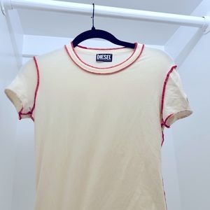 Diesel short sleeve off white tee